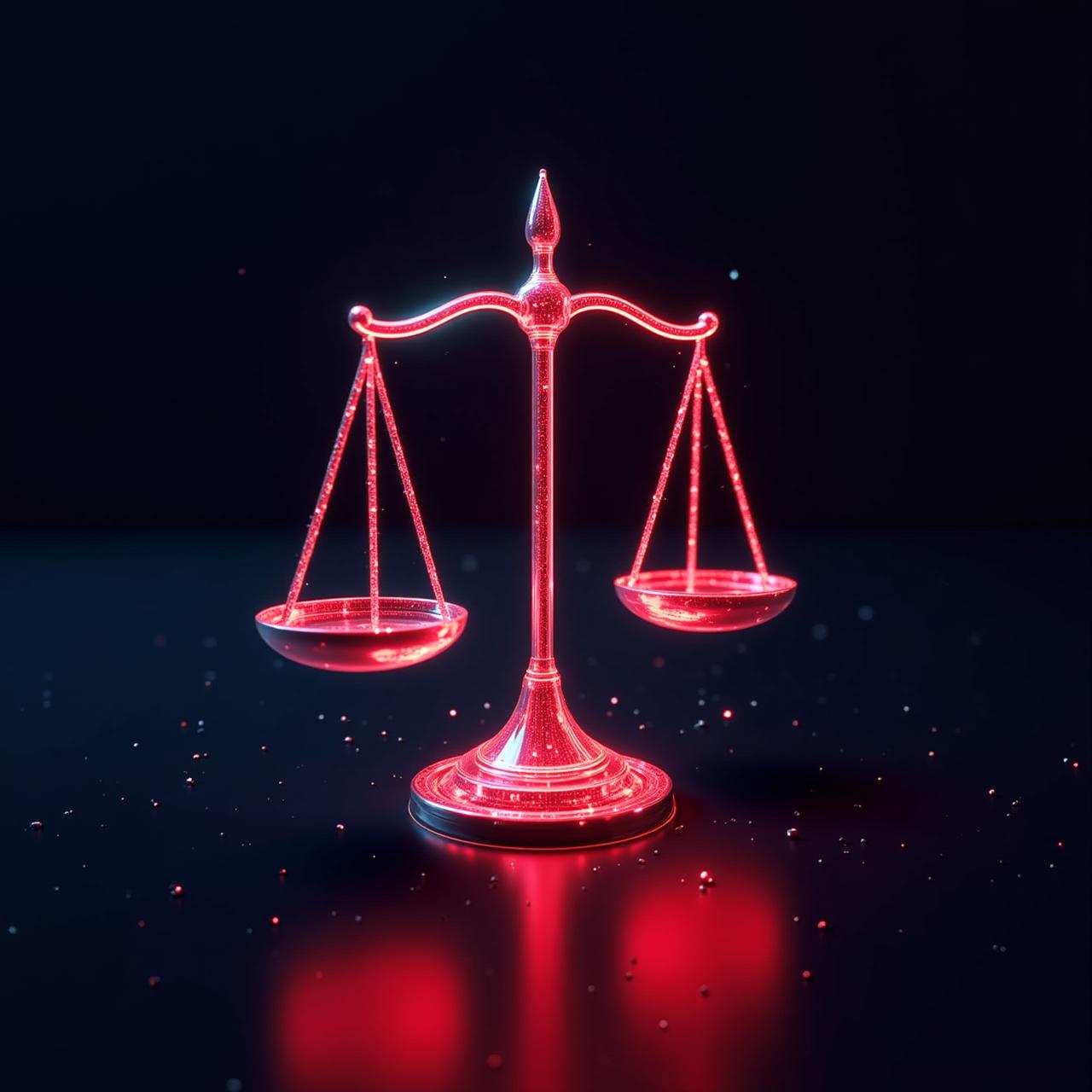 법적 규제와 데이터 규범을 상징하는 추상적인 이미지